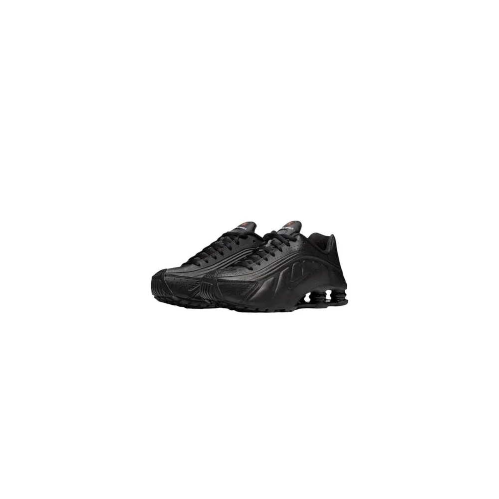Nike Shox R4 Womens Black Max Orange Athletic‎ Sneakers AR3565-004 Size 7